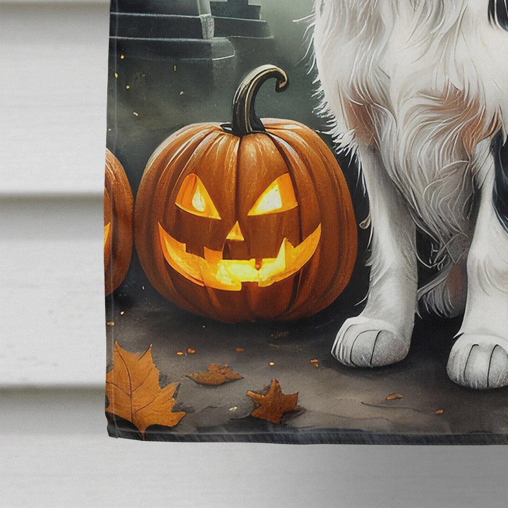 Welsh Springer Spaniel Spooky Halloween House Flag