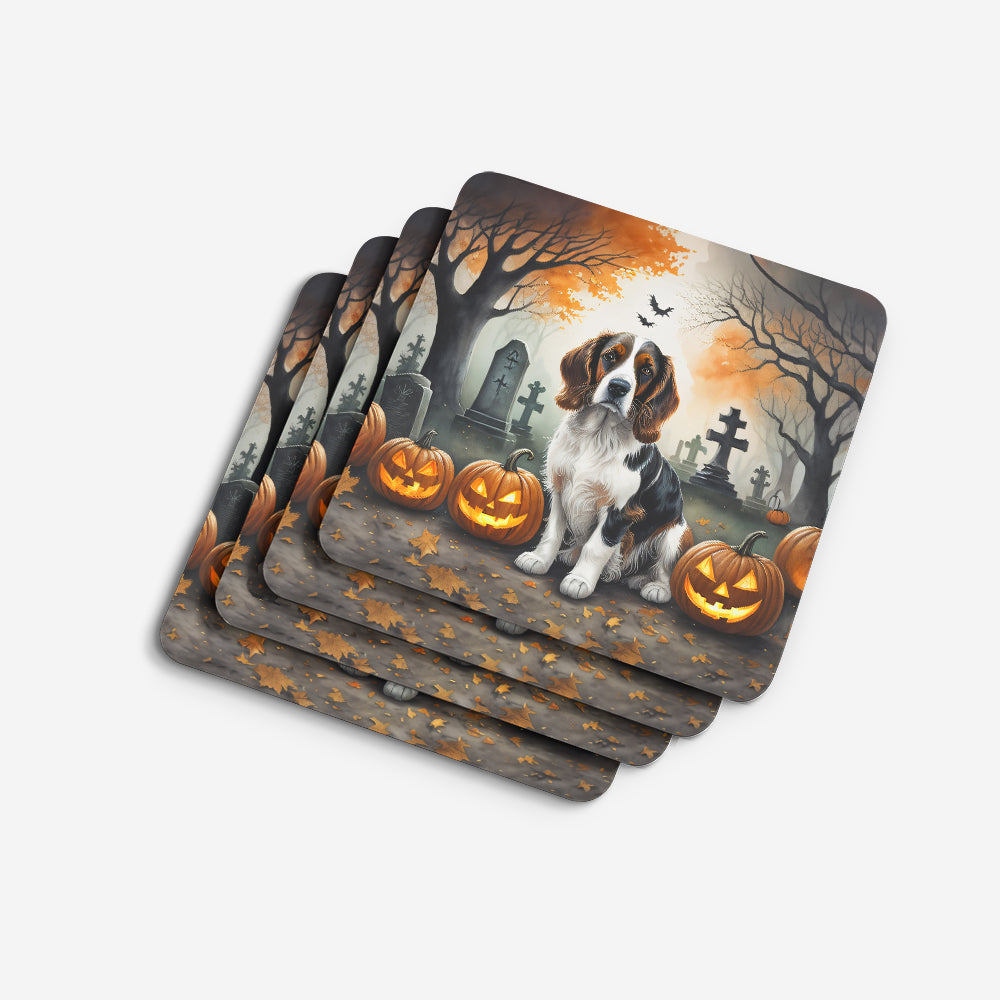 Welsh Springer Spaniel Spooky Halloween Foam Coasters