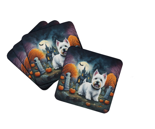 Buy this Westie Spooky Halloween Foam Coasters