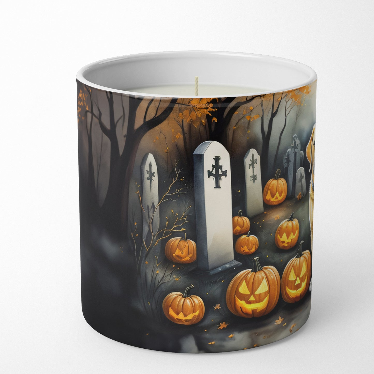 Buy this Yellow Labrador Retriever Spooky Halloween Decorative Soy Candle