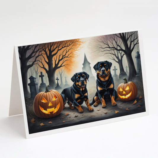 Buy this Rottweiler Spooky Halloween Greeting Cards and Envelopes Pack of 8