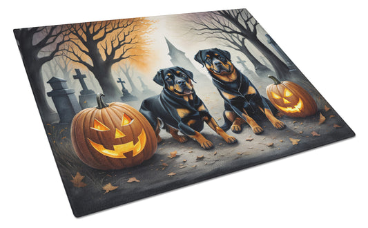 Buy this Rottweiler Spooky Halloween Glass Cutting Board