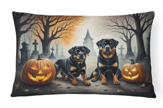 Buy this Rottweiler Spooky Halloween Throw Pillow