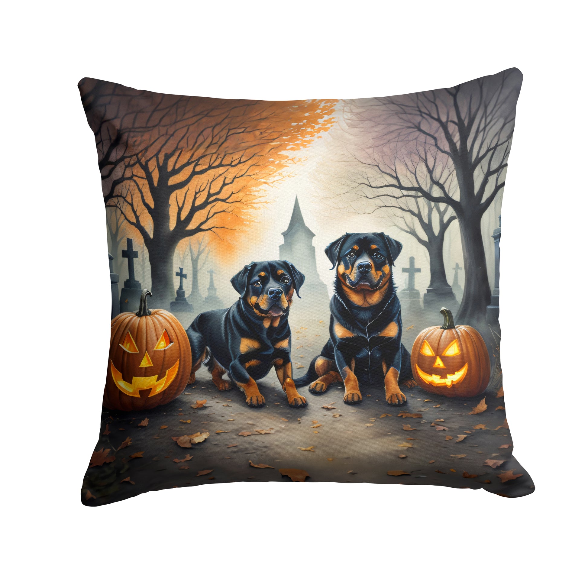 Buy this Rottweiler Spooky Halloween Throw Pillow