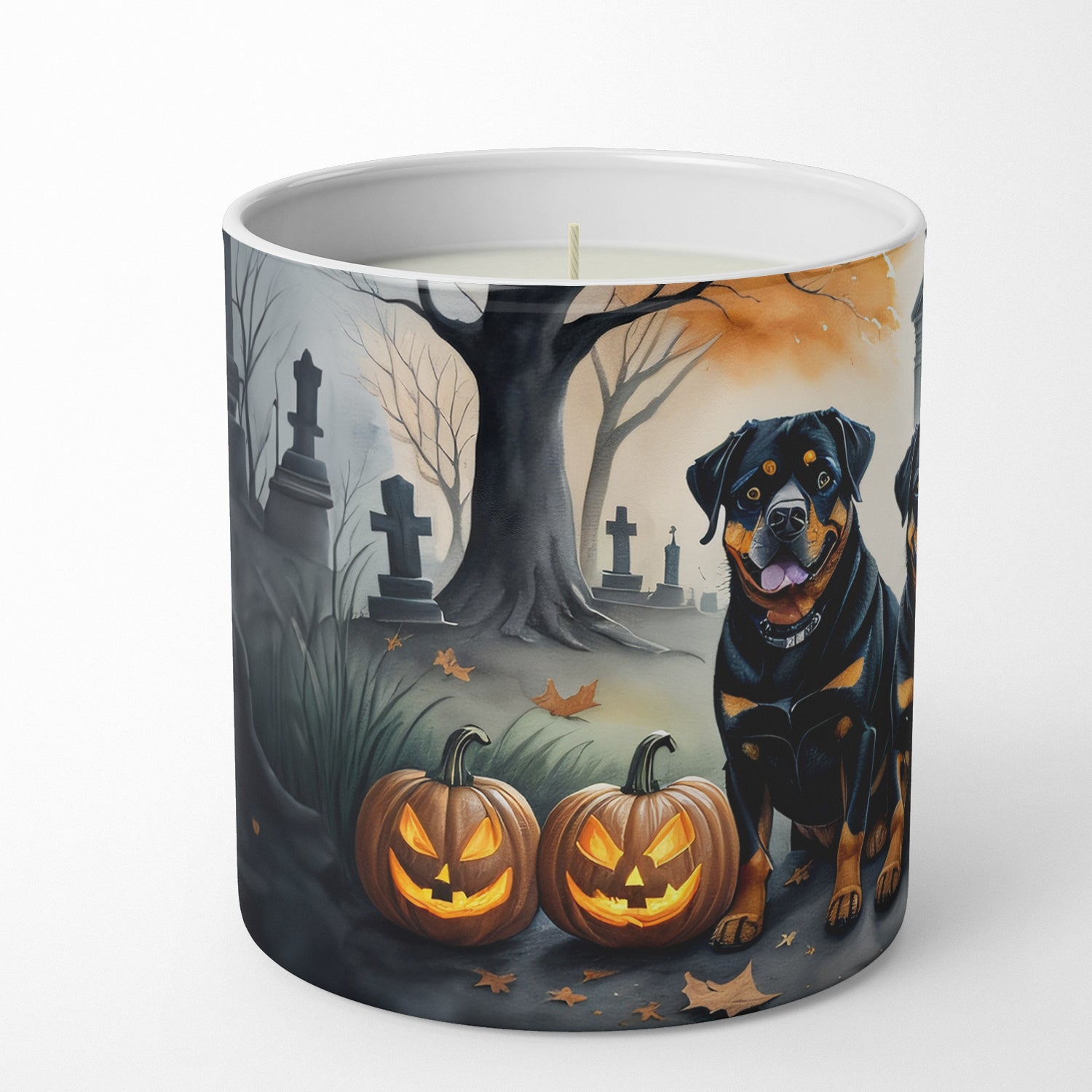 Buy this Rottweiler Spooky Halloween Decorative Soy Candle