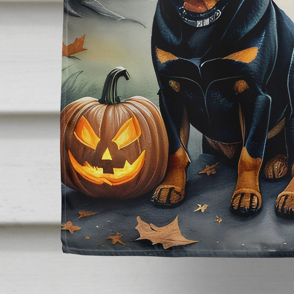 Rottweiler Spooky Halloween House Flag