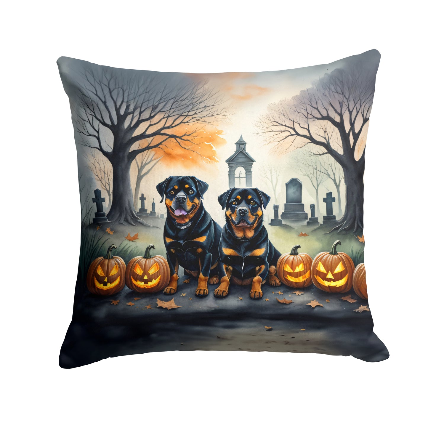 Buy this Rottweiler Spooky Halloween Throw Pillow