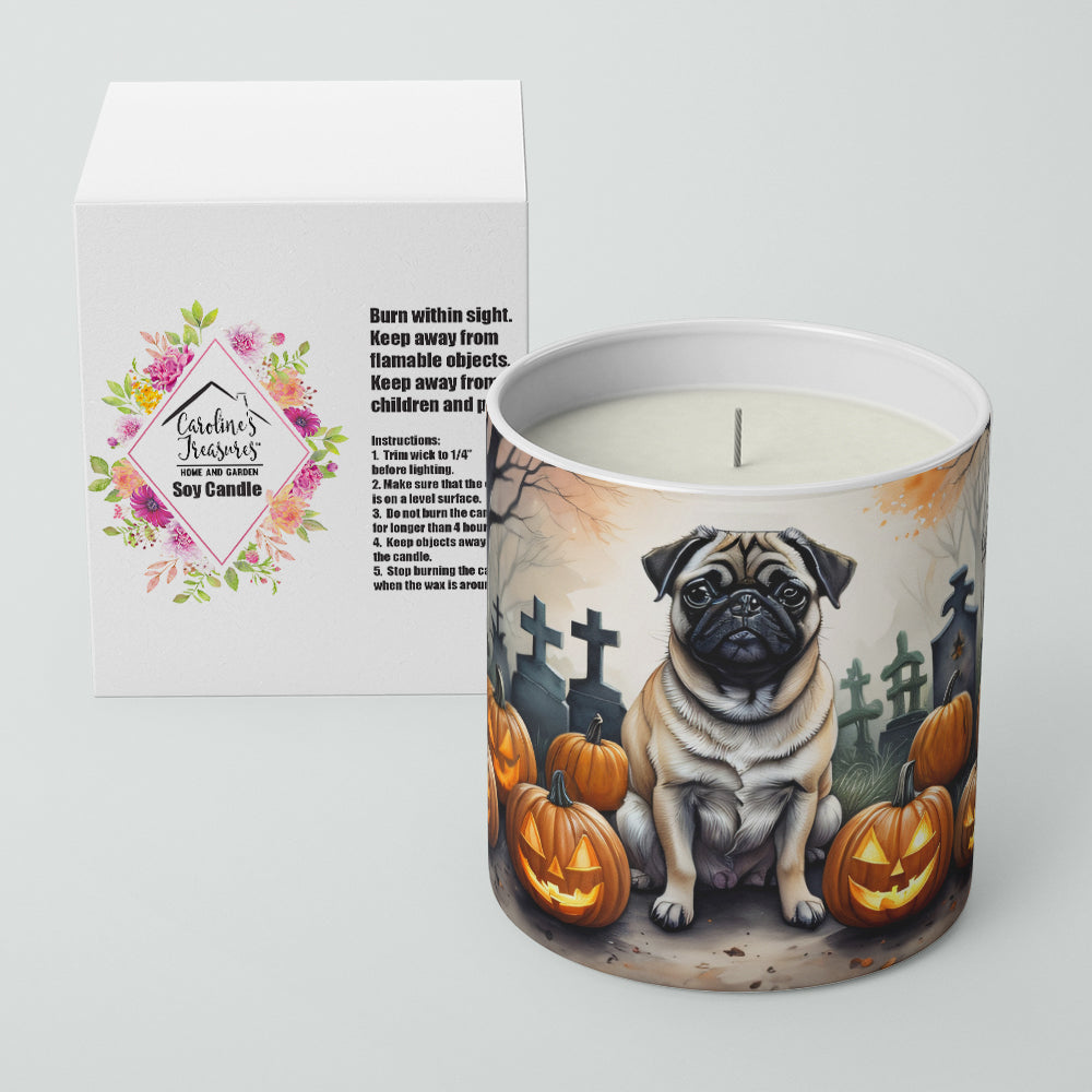Fawn Pug Spooky Halloween Decorative Soy Candle