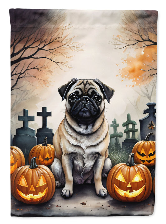 Buy this Fawn Pug Spooky Halloween House Flag