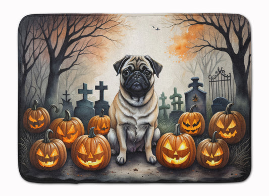 Buy this Fawn Pug Spooky Halloween Memory Foam Kitchen Mat