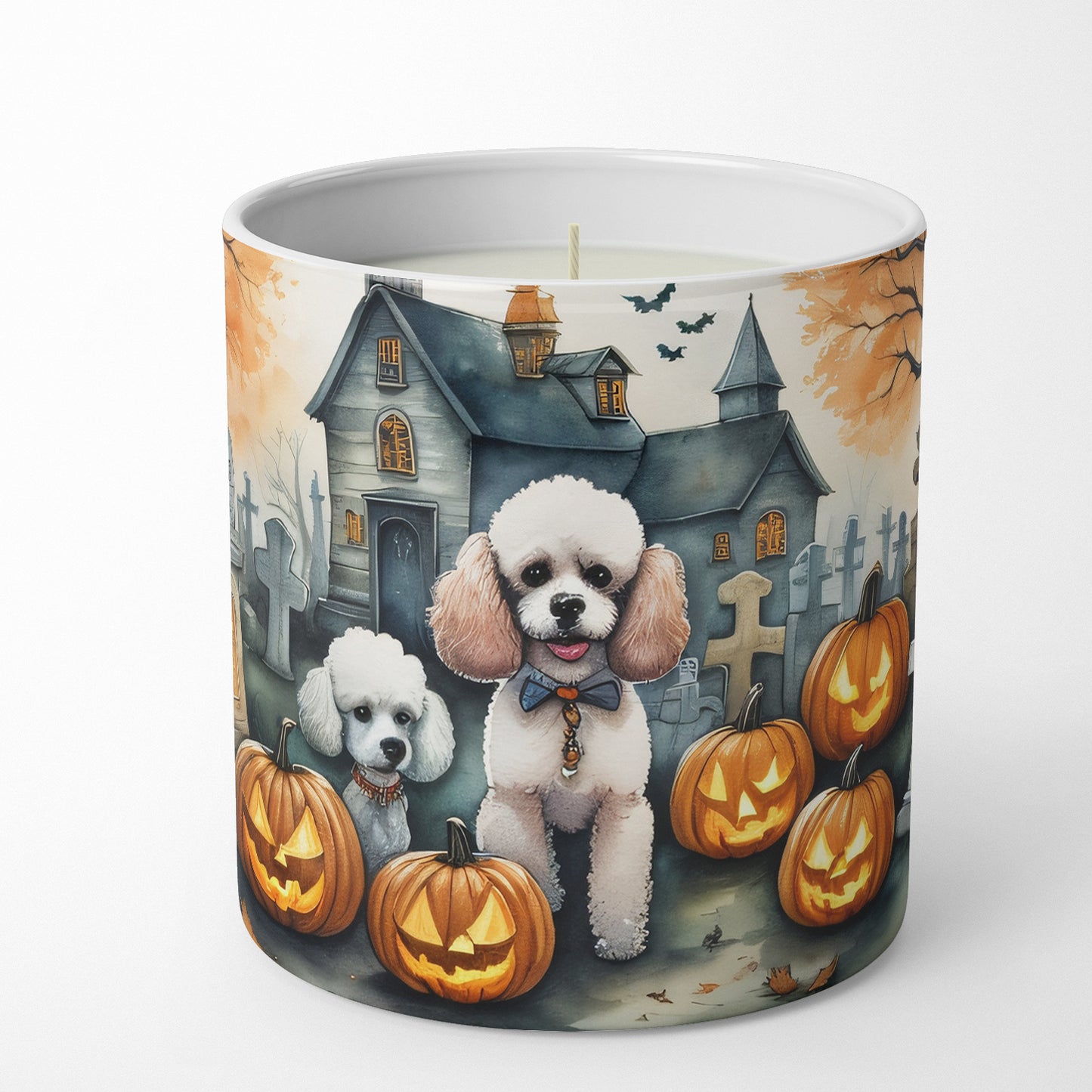 Poodle Spooky Halloween Decorative Soy Candle