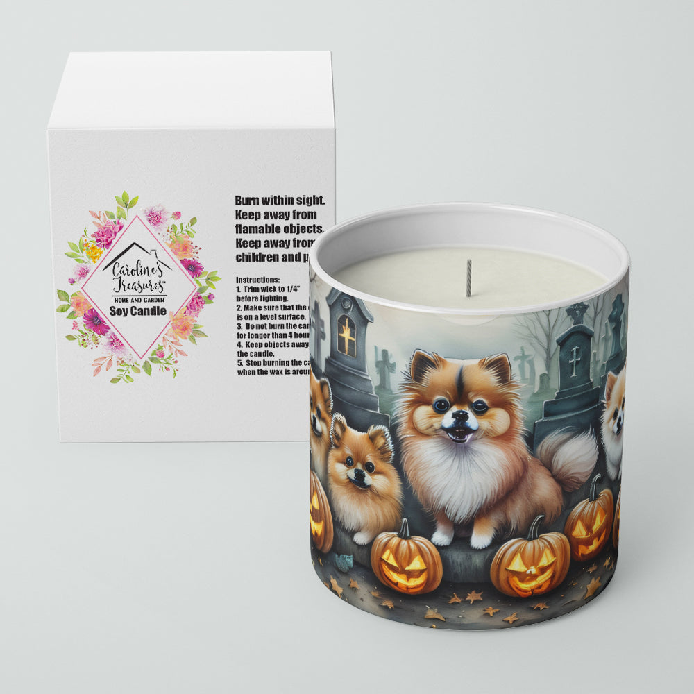 Pomeranian Spooky Halloween Decorative Soy Candle