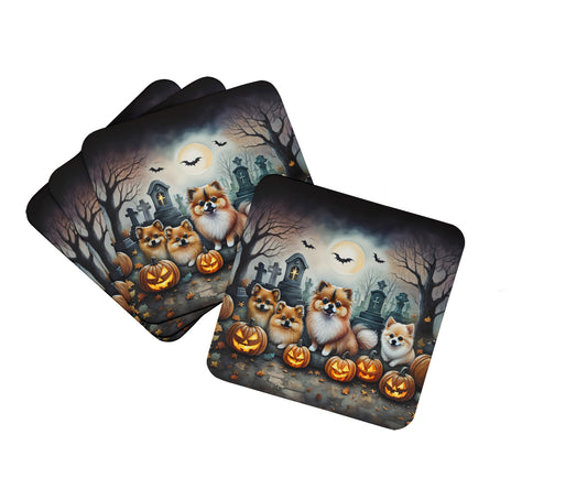 Buy this Pomeranian Spooky Halloween Foam Coasters