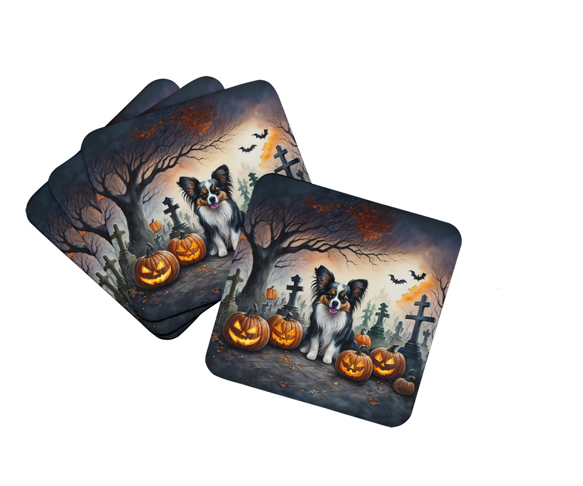 Buy this Papillon Spooky Halloween Foam Coasters