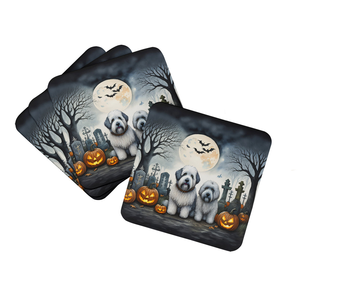 Buy this Old English Sheepdog Spooky Halloween Foam Coasters