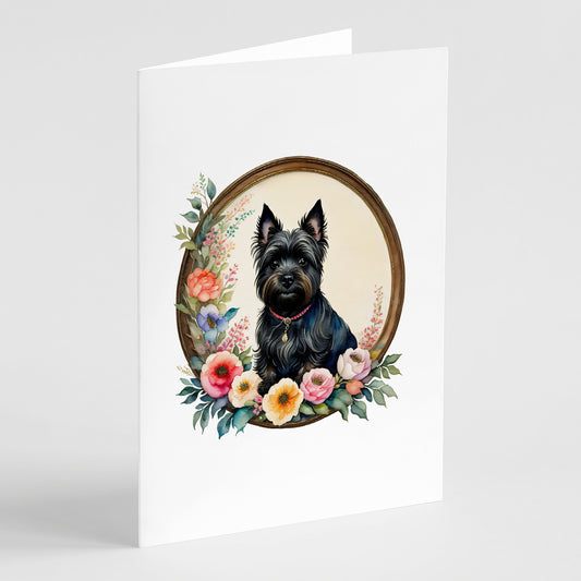 Buy this Cairn Terrier and Flowers Greeting Cards and Envelopes Pack of 8