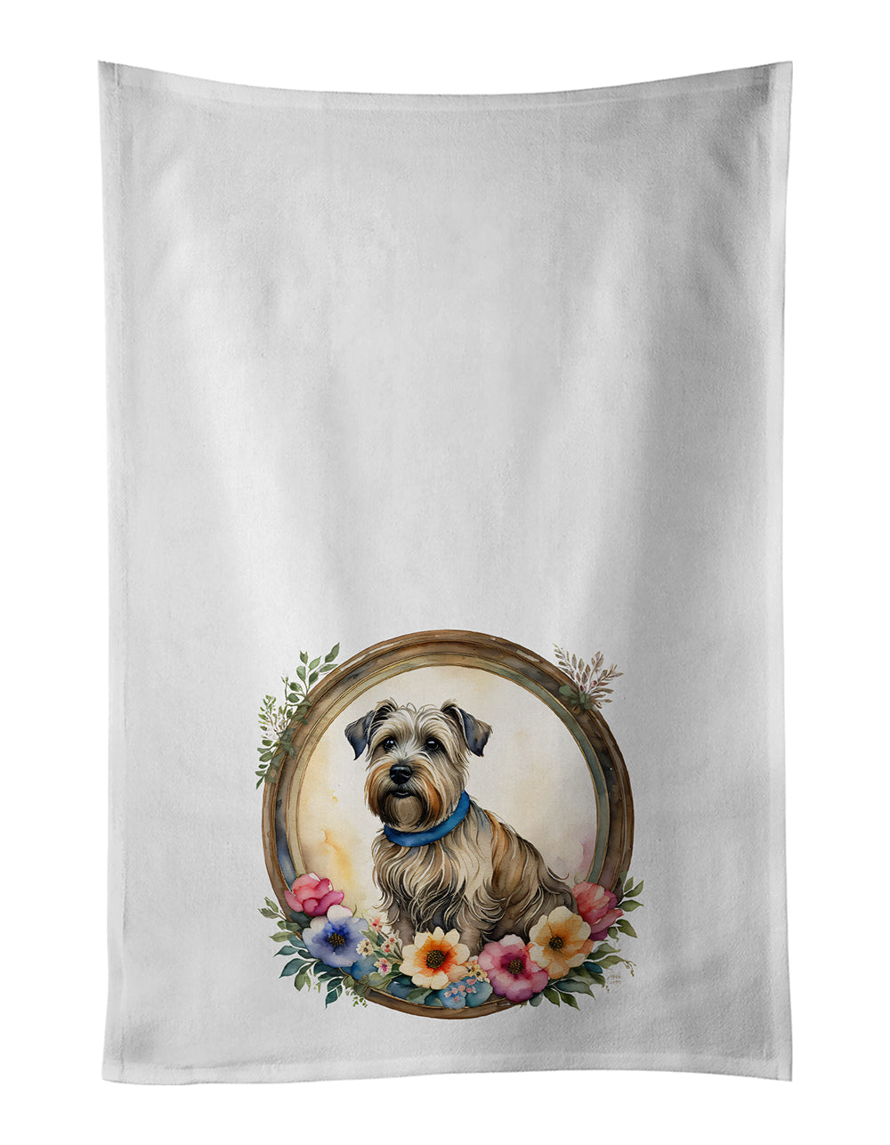 Buy this Glen of Imaal Terrier and Flowers Kitchen Towel Set of 2