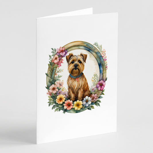 Buy this Norfolk Terrier and Flowers Greeting Cards and Envelopes Pack of 8