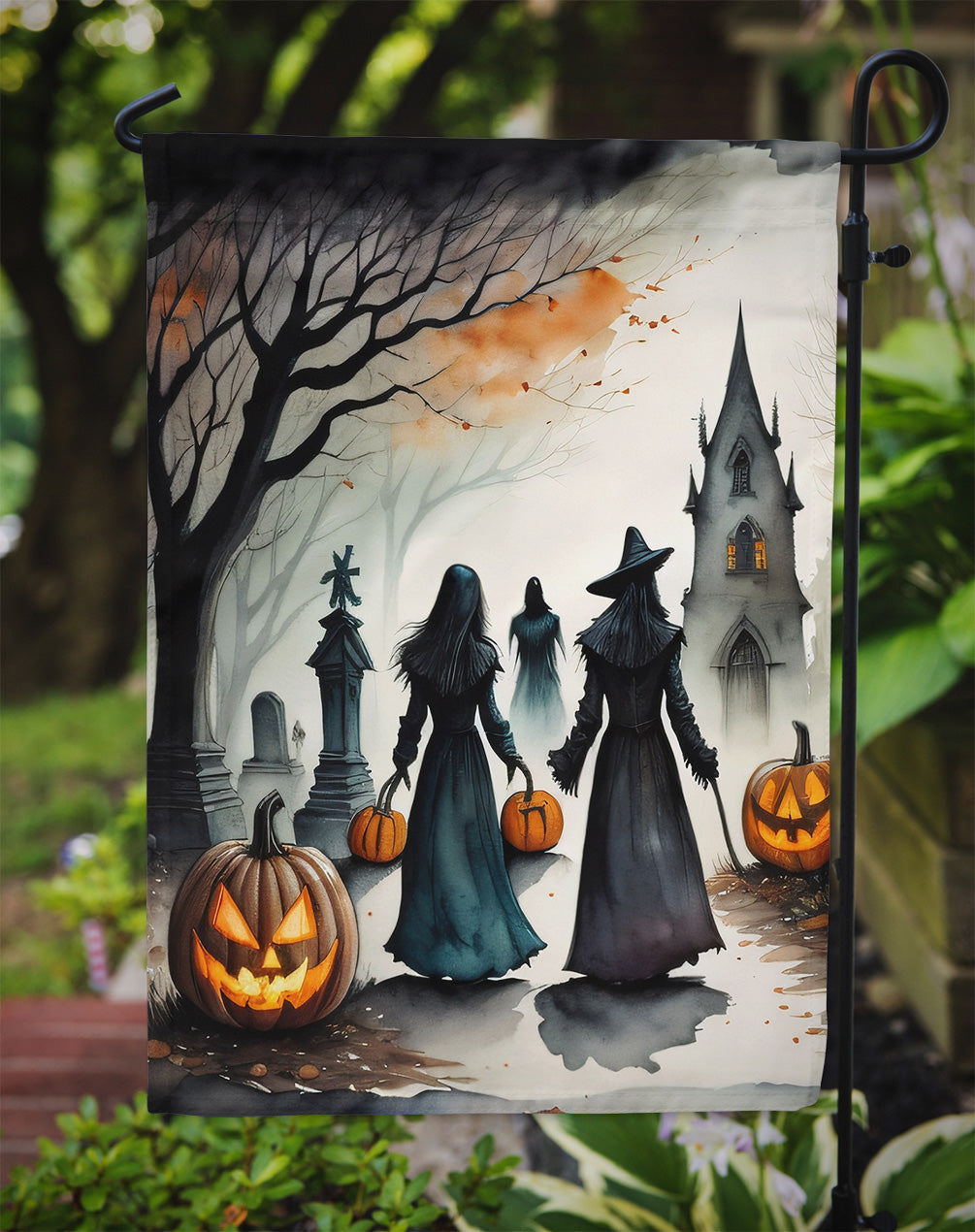 Vampires Spooky Halloween Garden Flag