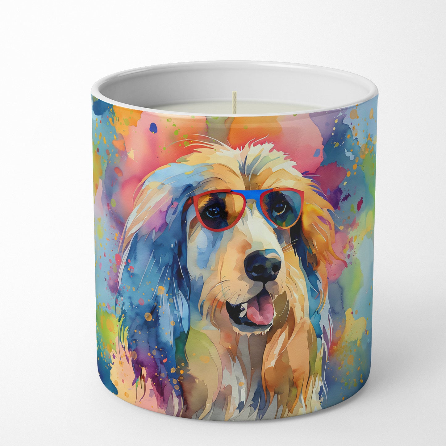 Afghan Hound Hippie Dawg Decorative Soy Candle