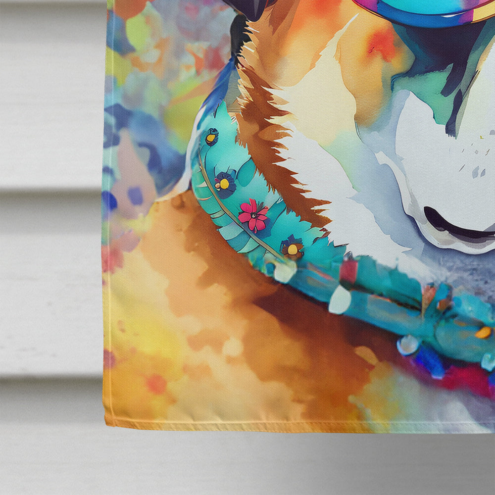 Akita Hippie Dawg House Flag