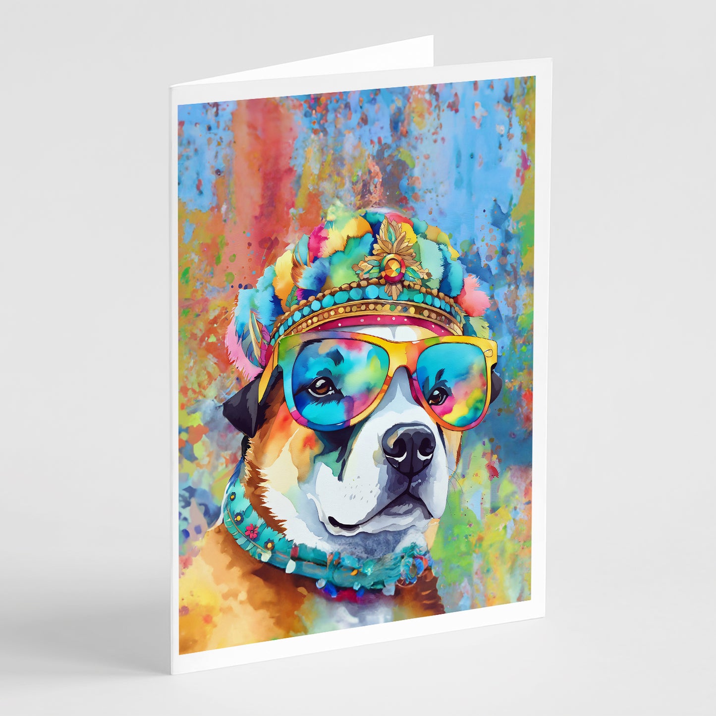 Buy this Akita Hippie Dawg Greeting Cards Pack of 8