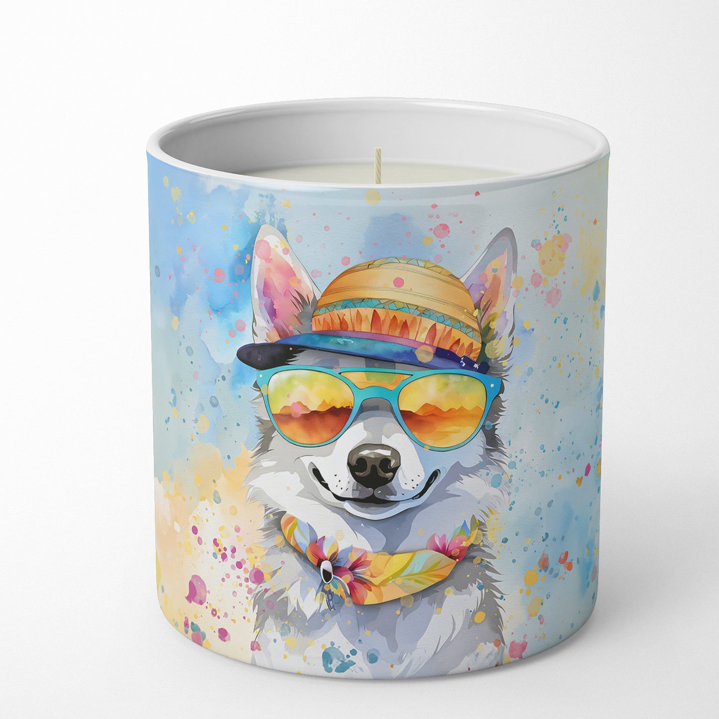 Alaskan Klee Kai Hippie Dawg Decorative Soy Candle