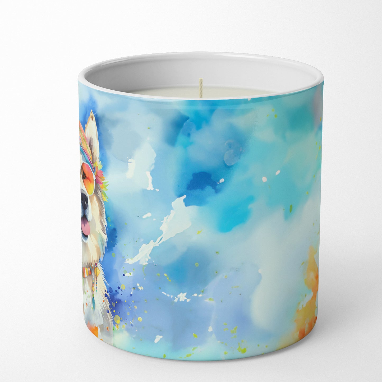 Alaskan Malamute Hippie Dawg Decorative Soy Candle