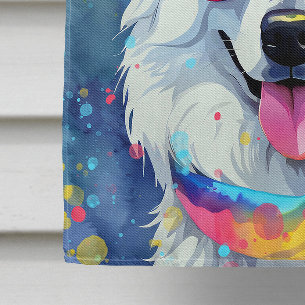 American Eskimo Hippie Dawg House Flag