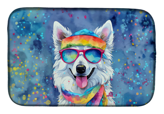 Buy this American Eskimo Hippie Dawg Dish Drying Mat