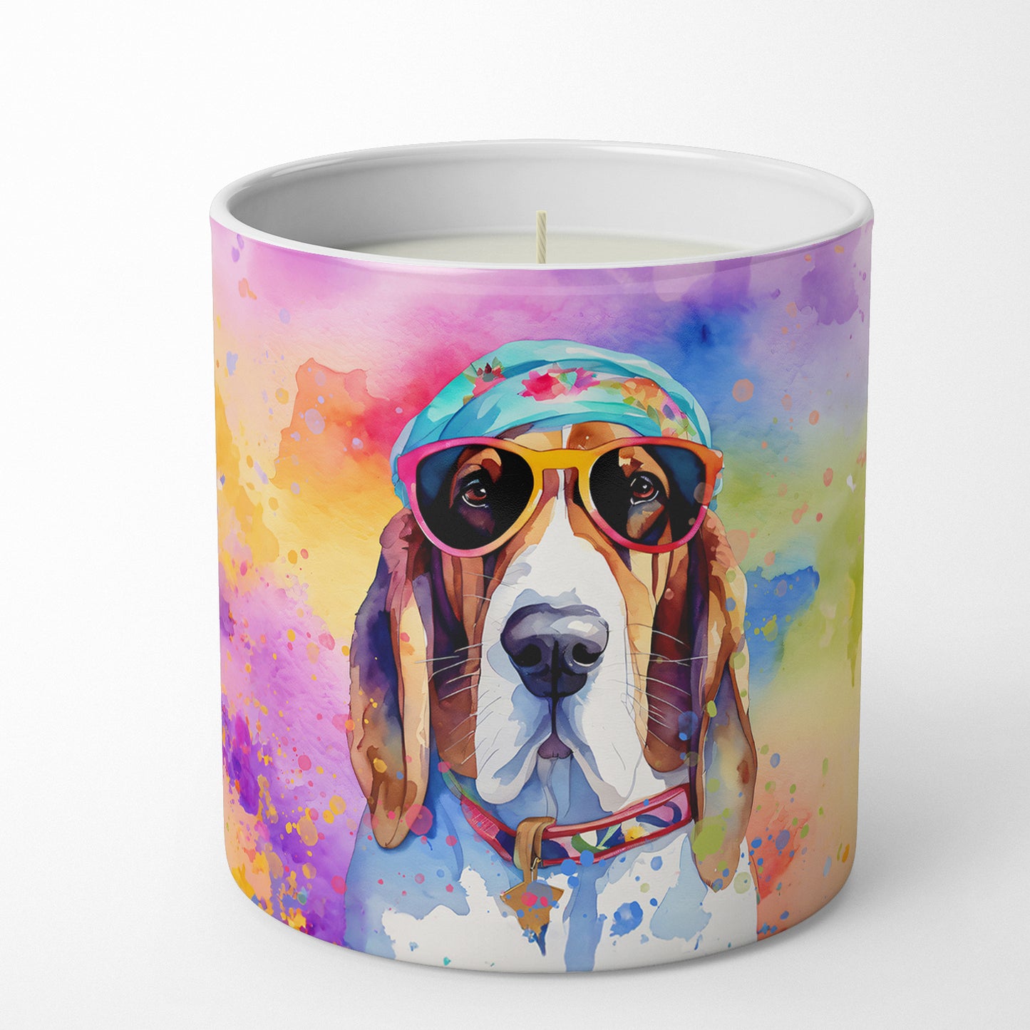 Basset Hound Hippie Dawg Decorative Soy Candle