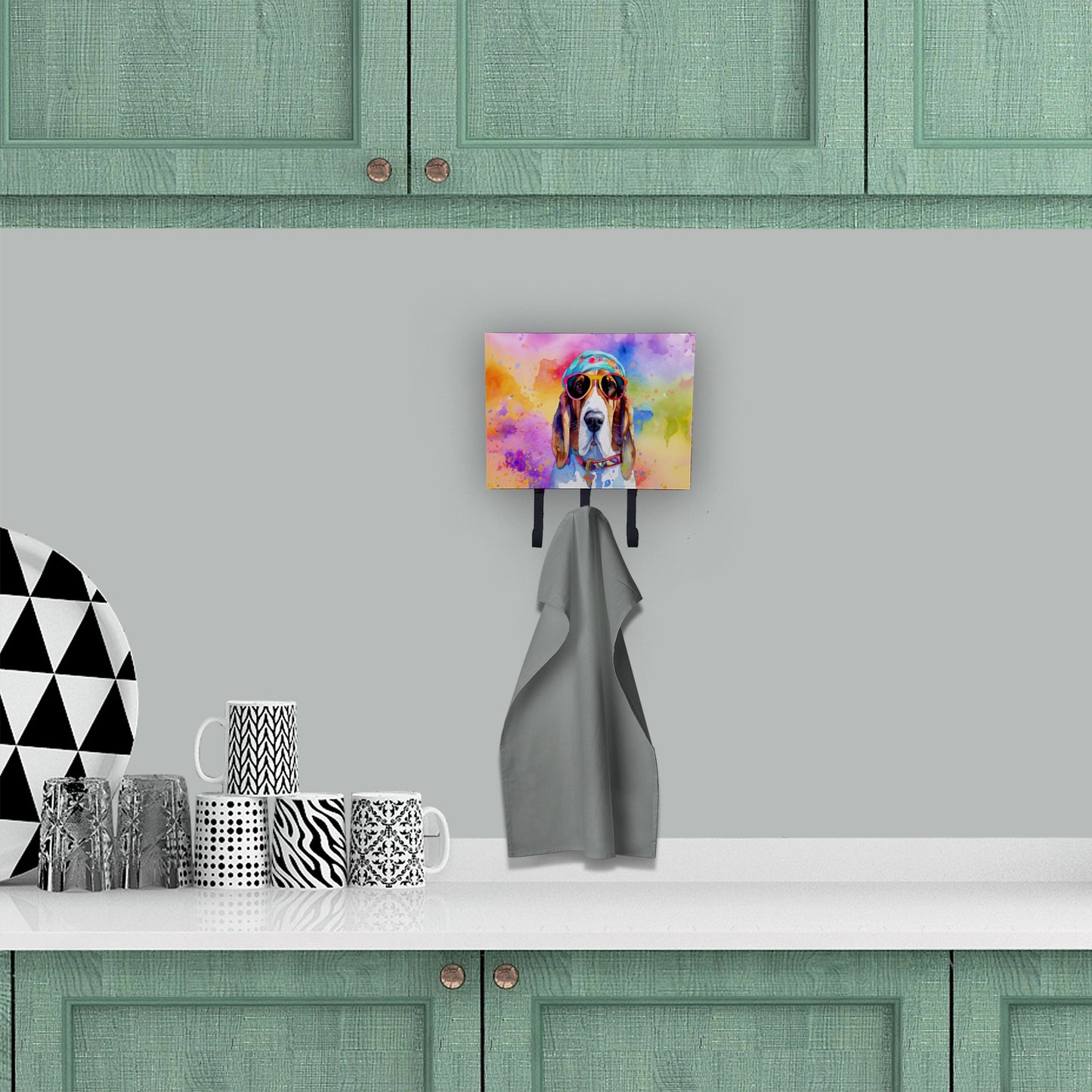 Basset Hound Hippie Dawg Leash or Key Holder