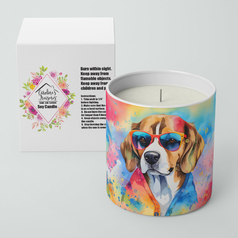 Beagle Hippie Dawg Decorative Soy Candle