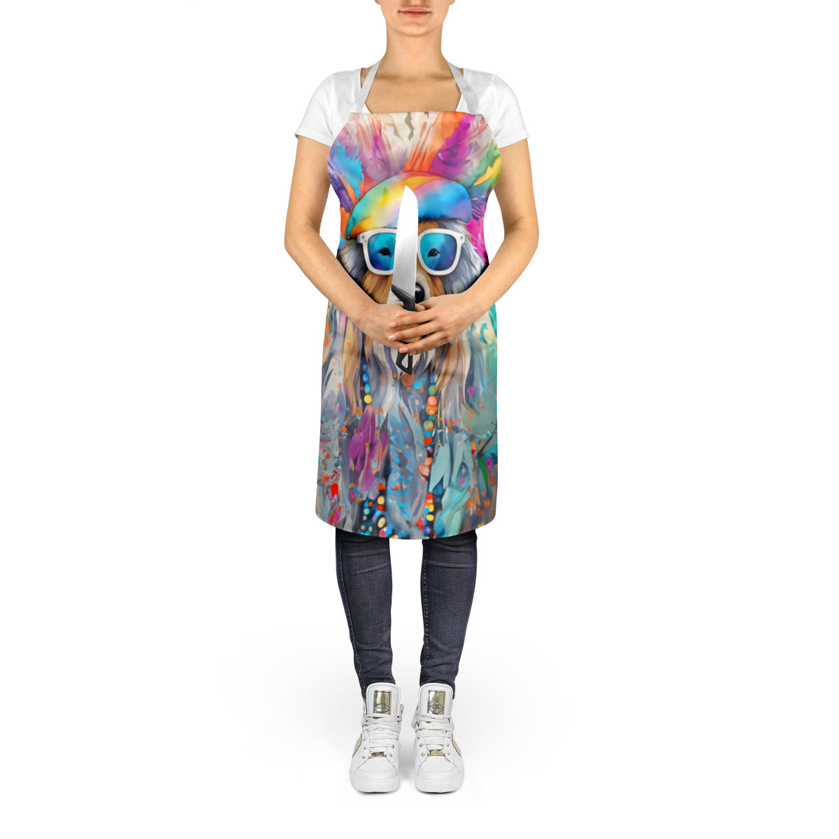 Bearded Collie Hippie Dawg Apron