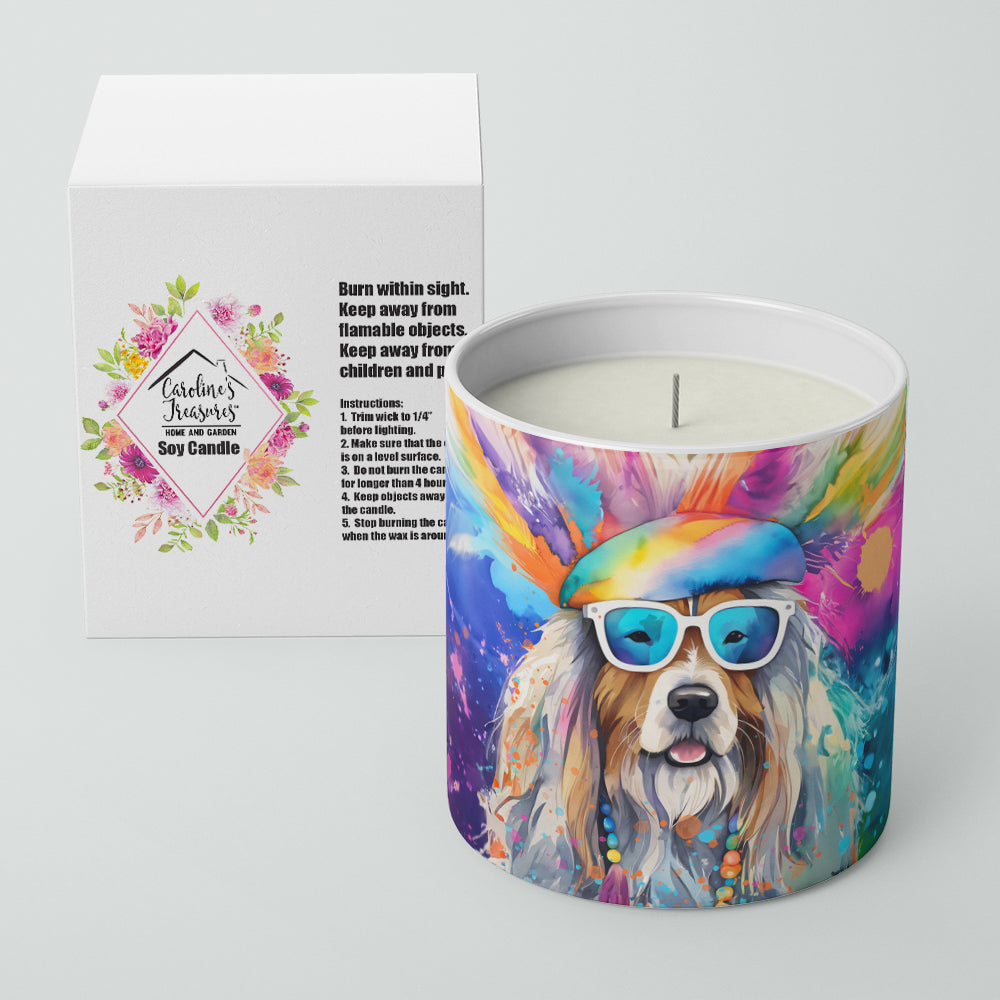 Bearded Collie Hippie Dawg Decorative Soy Candle