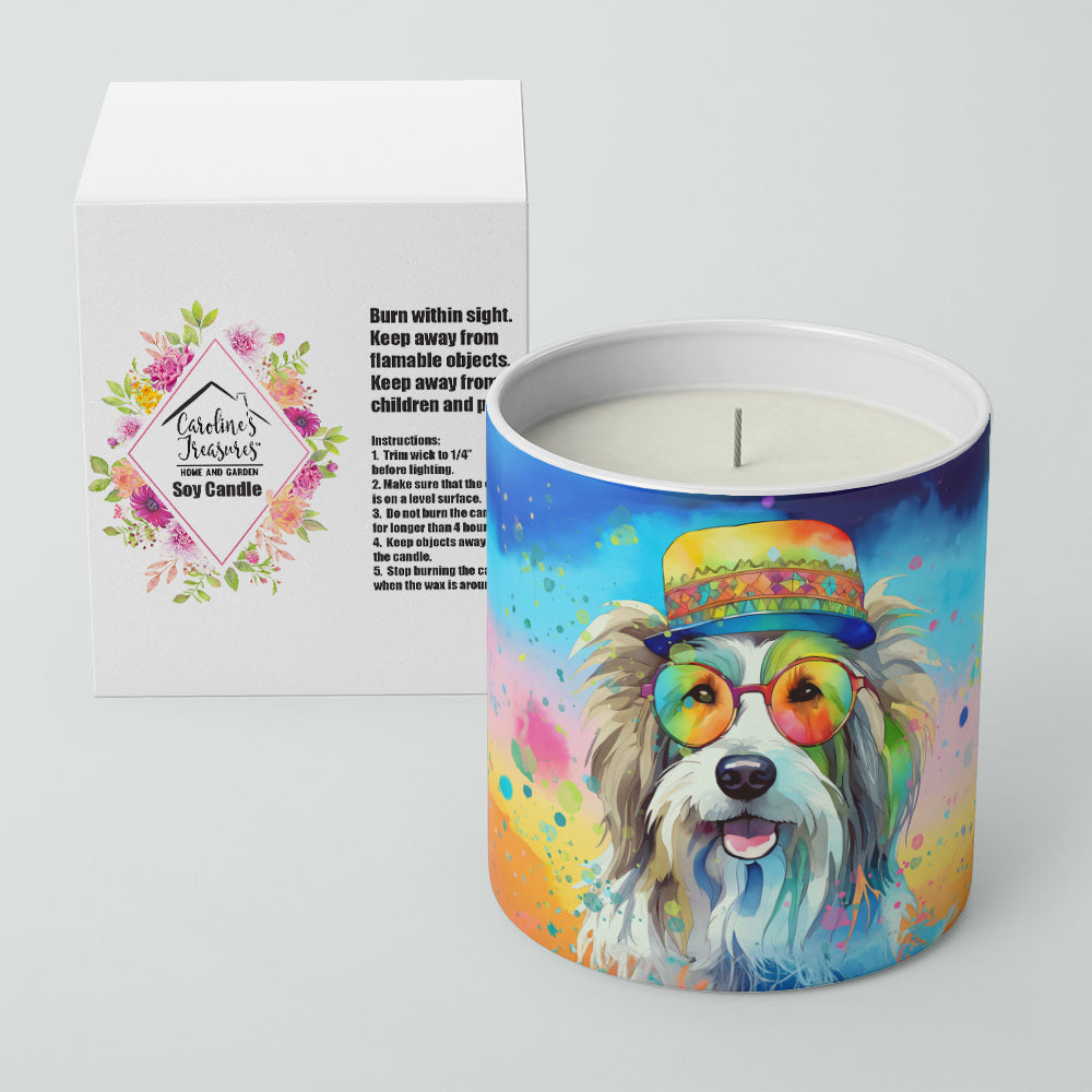 Bearded Collie Hippie Dawg Decorative Soy Candle