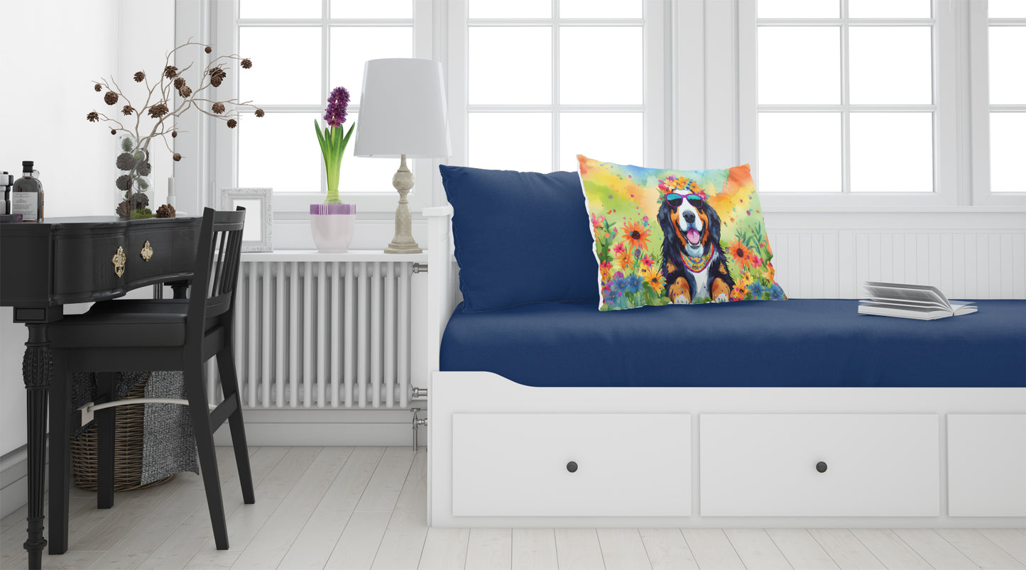 Bernese Mountain Dog Hippie Dawg Standard Pillowcase