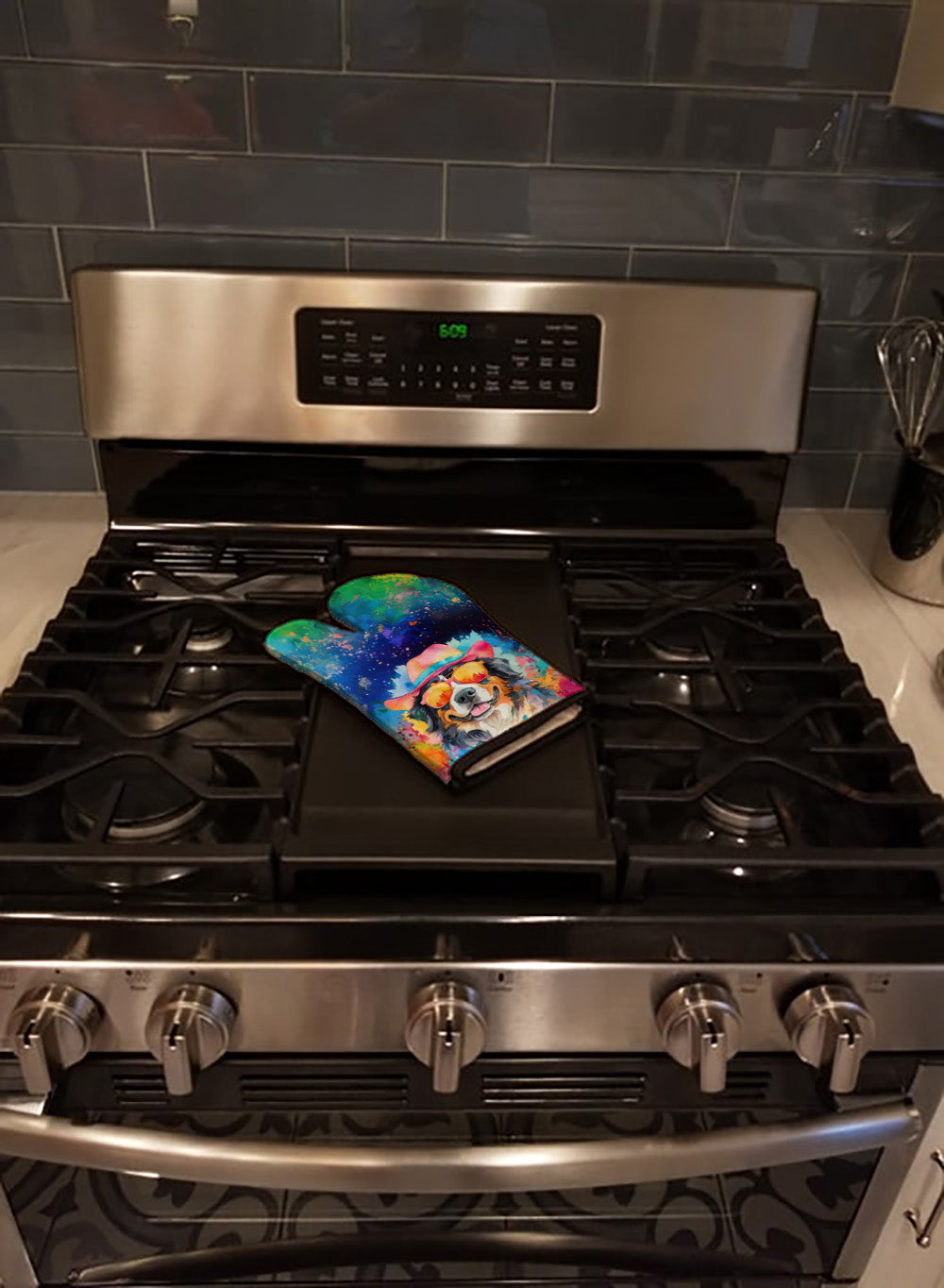 Bernese Mountain Dog Hippie Dawg Oven Mitt