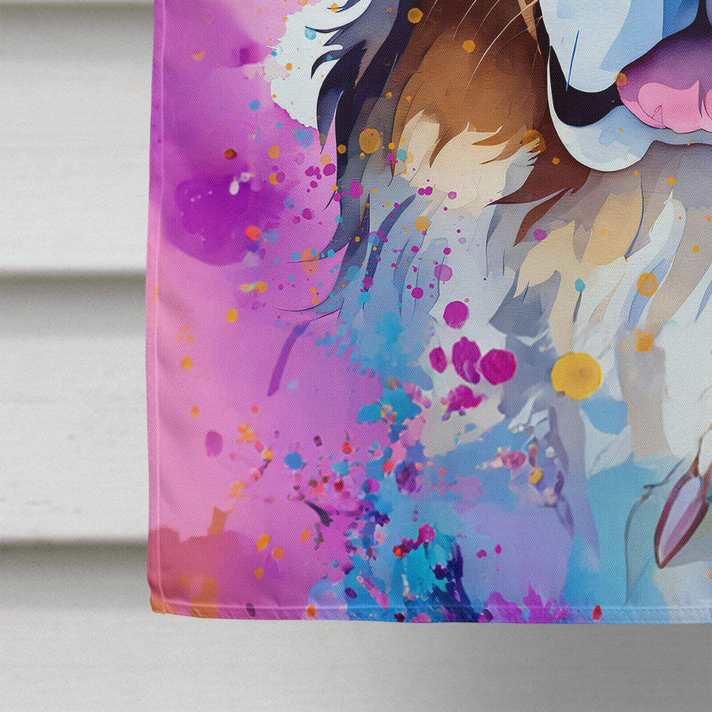 Bernese Mountain Dog Hippie Dawg House Flag