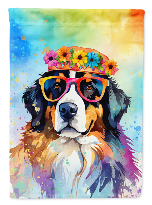 Buy this Bernese Mountain Dog Hippie Dawg House Flag
