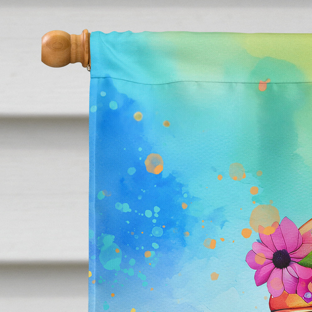 Bernese Mountain Dog Hippie Dawg House Flag