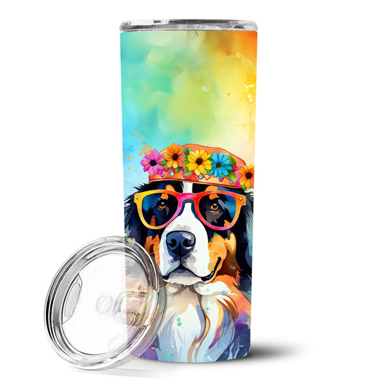 Buy this Bernese Mountain Dog Hippie Dawg Stainless Steel Skinny Tumbler