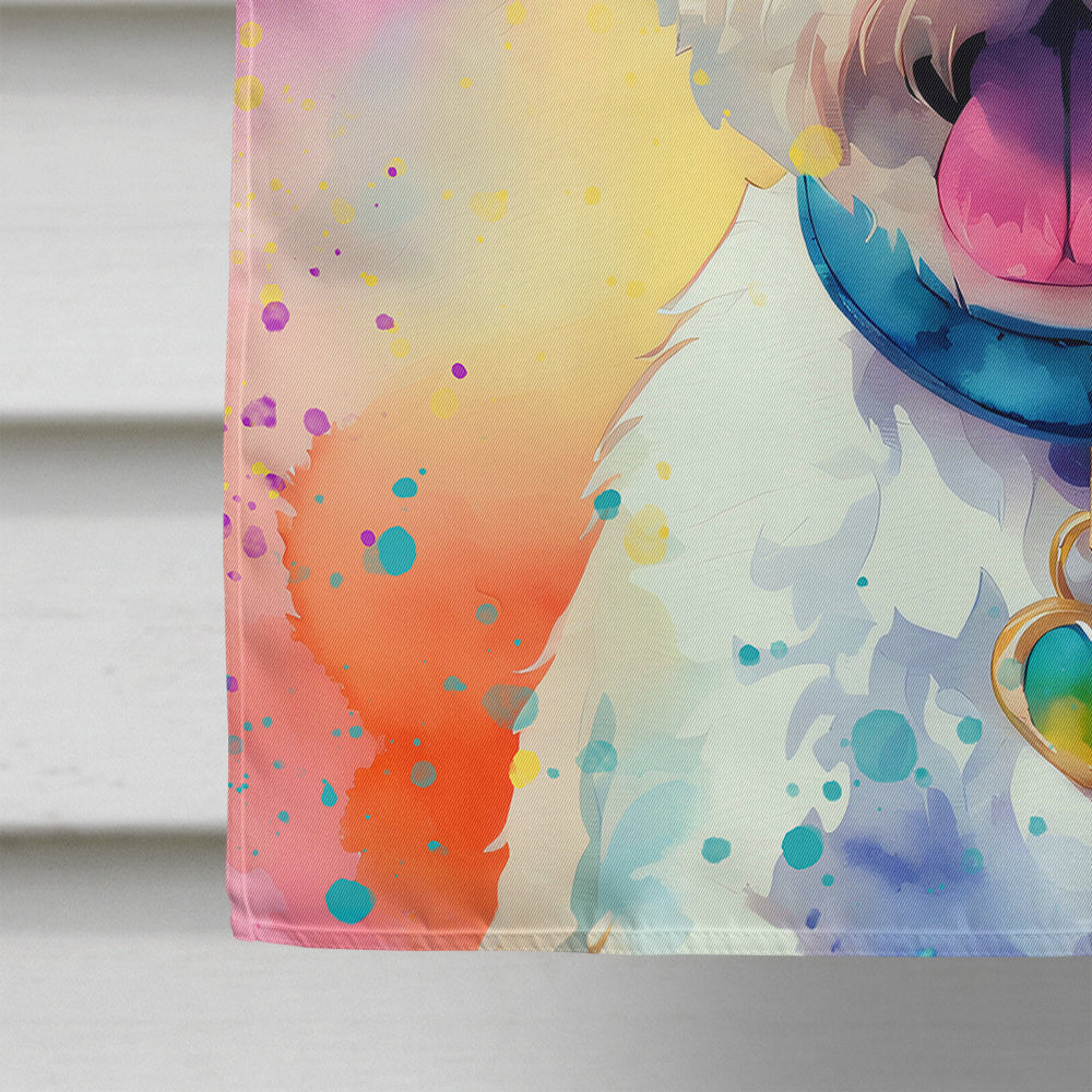 Bichon Frise Hippie Dawg House Flag