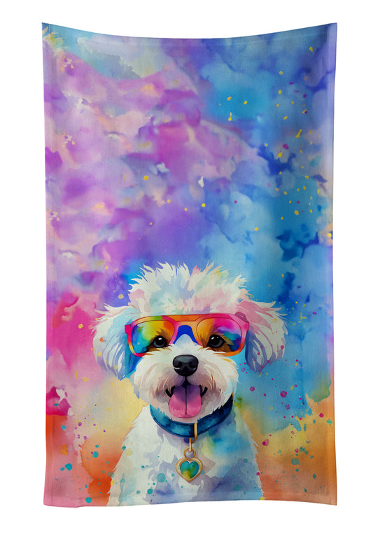 Buy this Bichon Frise Hippie Dawg Kitchen Towel