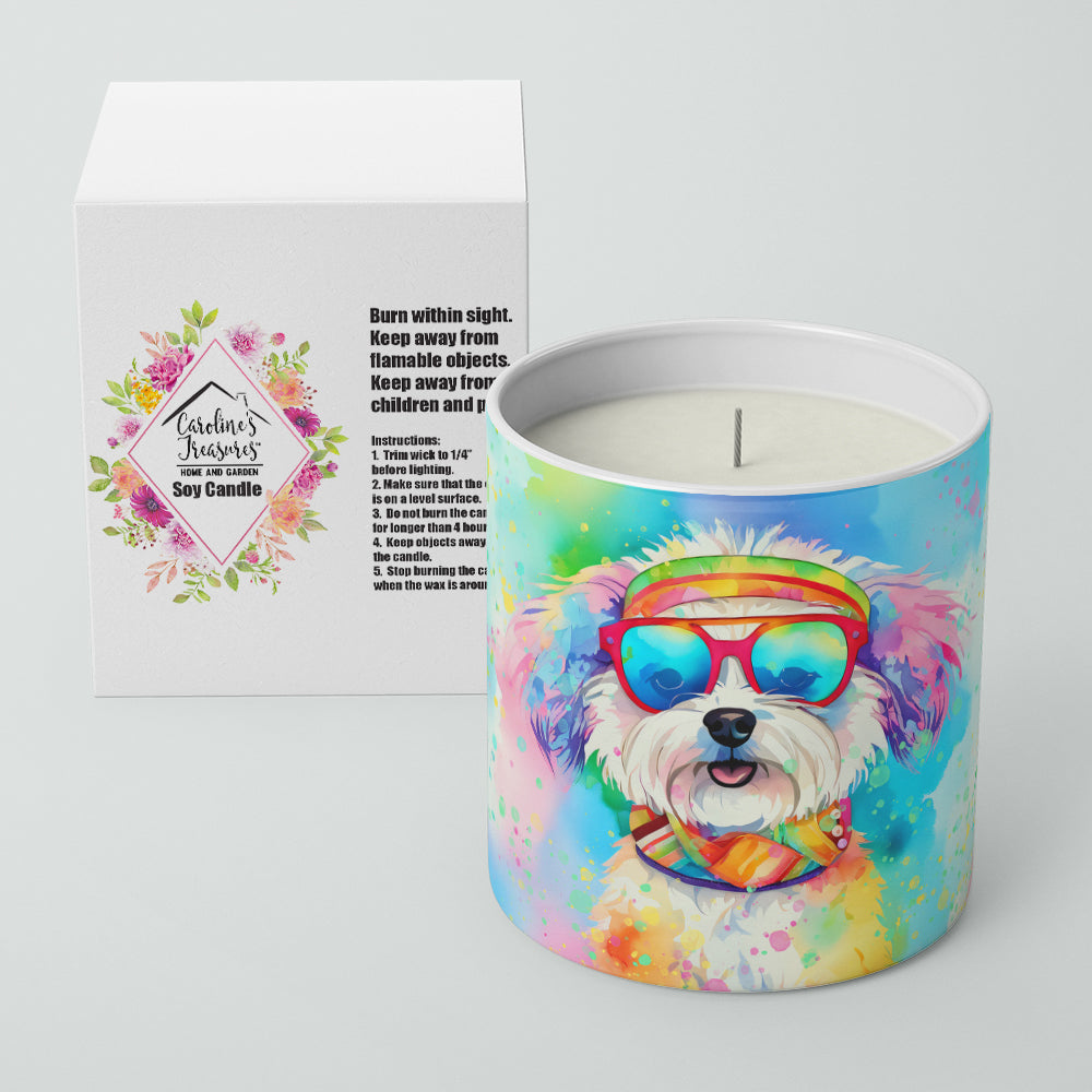 Bichon Frise Hippie Dawg Decorative Soy Candle