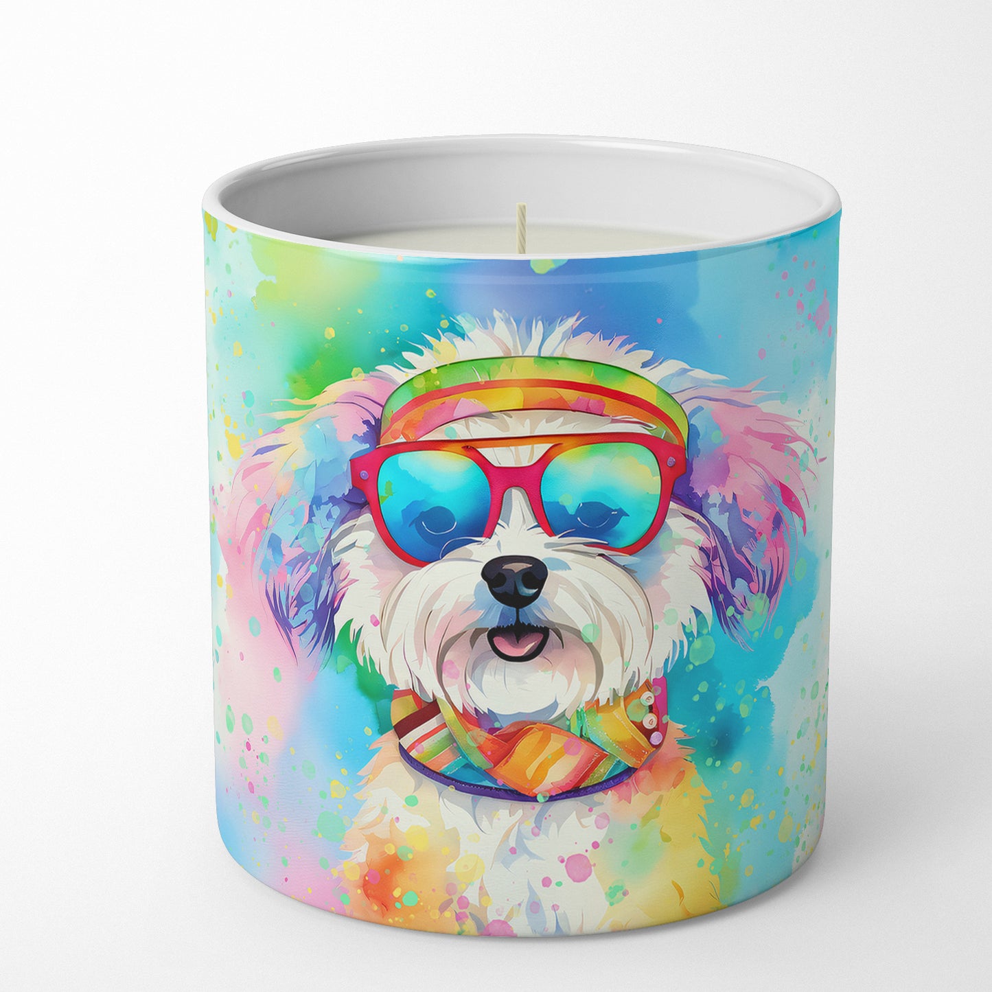 Bichon Frise Hippie Dawg Decorative Soy Candle