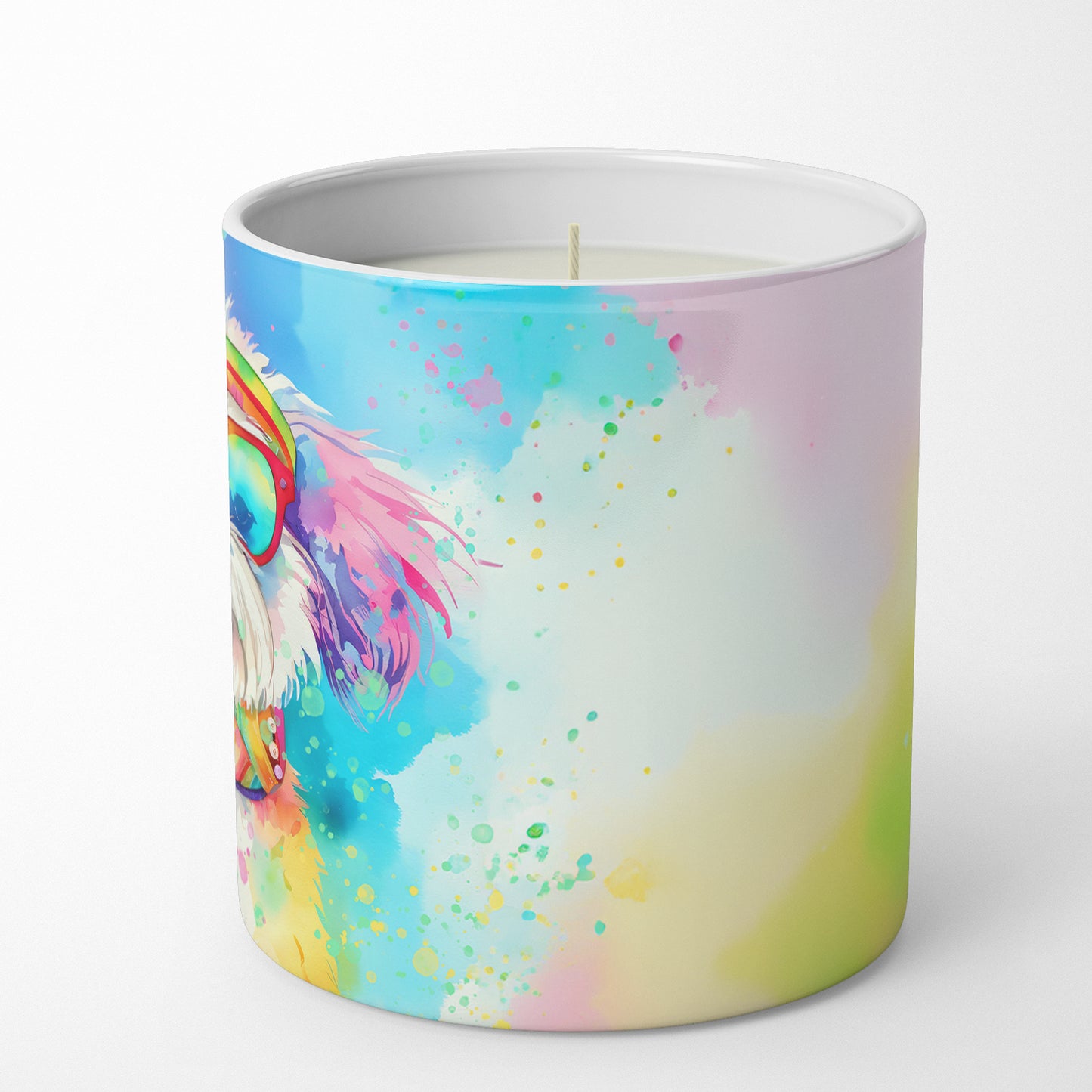 Bichon Frise Hippie Dawg Decorative Soy Candle