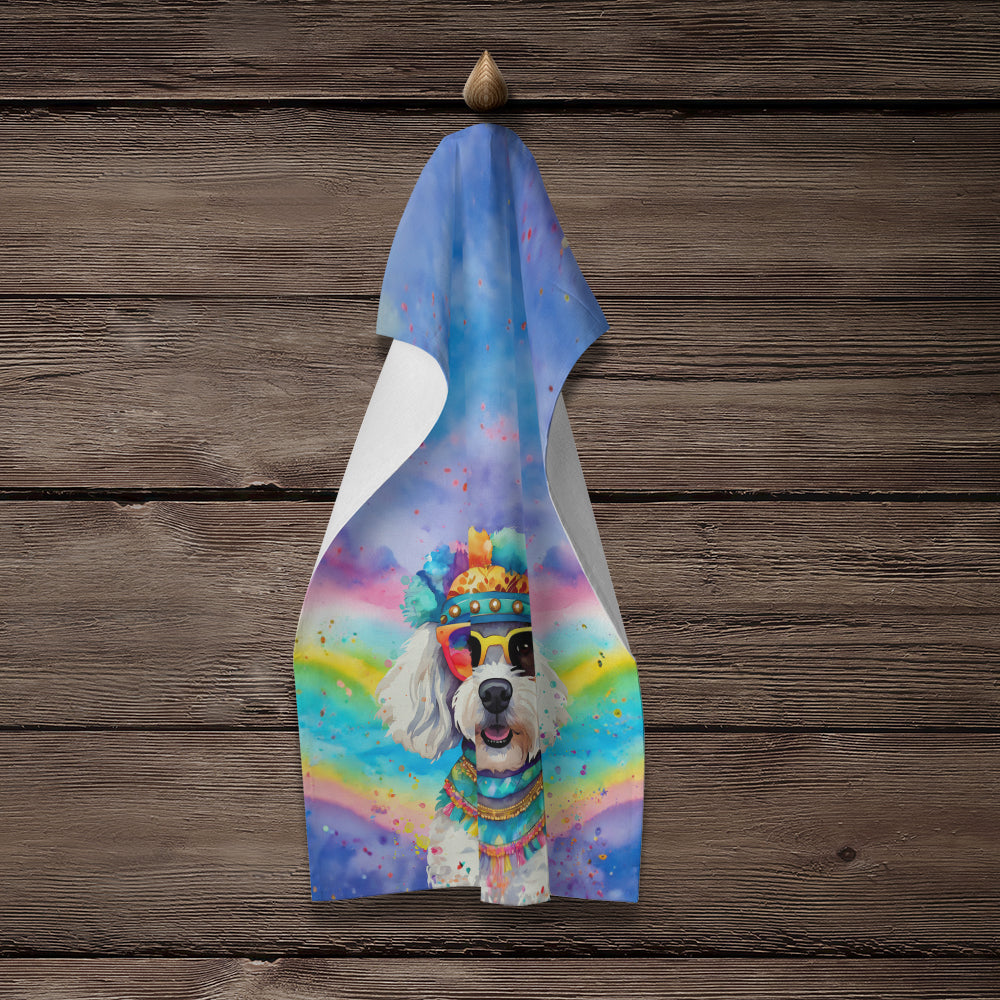 Bichon Frise Hippie Dawg Kitchen Towel