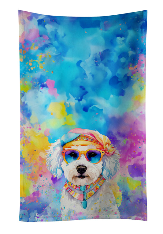 Buy this Bichon Frise Hippie Dawg Kitchen Towel