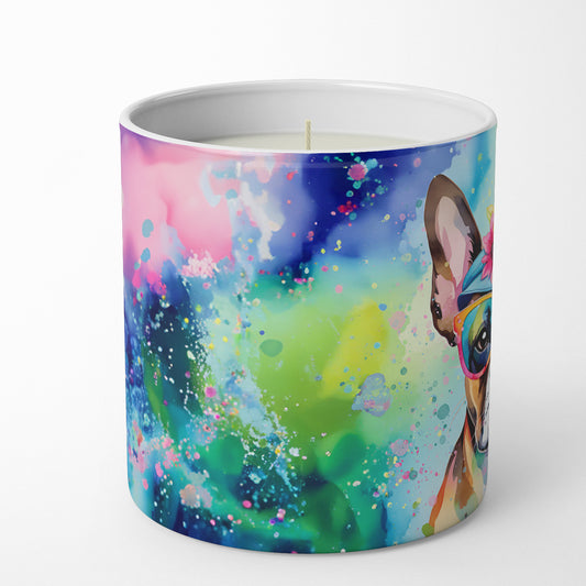 Buy this Boston Terrier Hippie Dawg Decorative Soy Candle